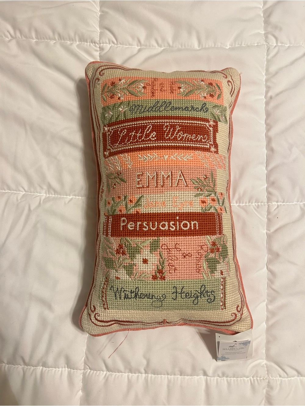 Vintage and rare stacked book pillow